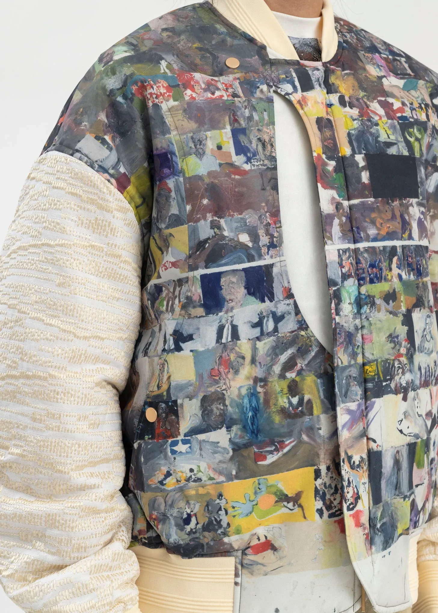 MULTICOLOR HOLIDAY PADDED BOMBER JACKET ARTIST EDITION