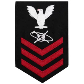NAVY Men's E4-E6 Rating Badge: Mass Communications Specialist - Blue
