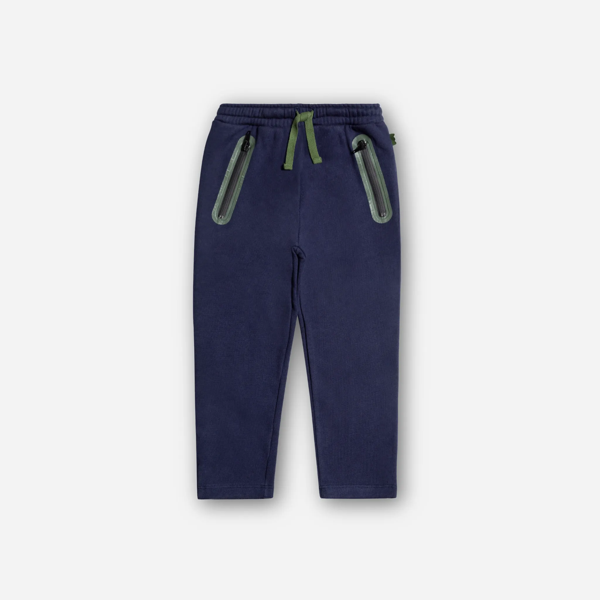 Navy Zipper Pocket Kid Jogger