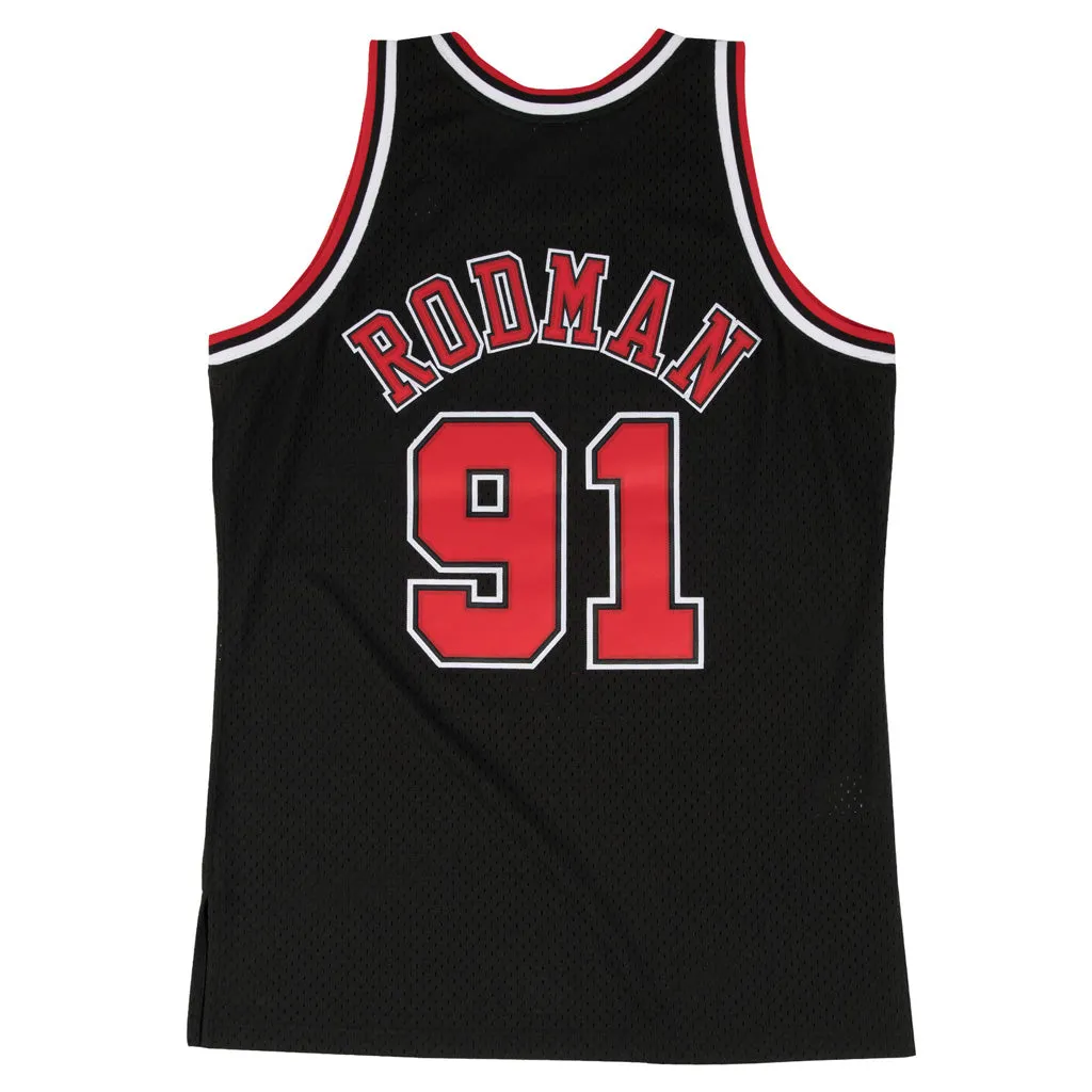 NBA Chicago Bulls Dennis Rodman Mitchell & Ness Retro Swingman Jersey - Black