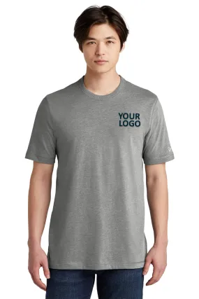 New Era Sueded Cotton Custom Printed Tee's, Shadow Grey heather