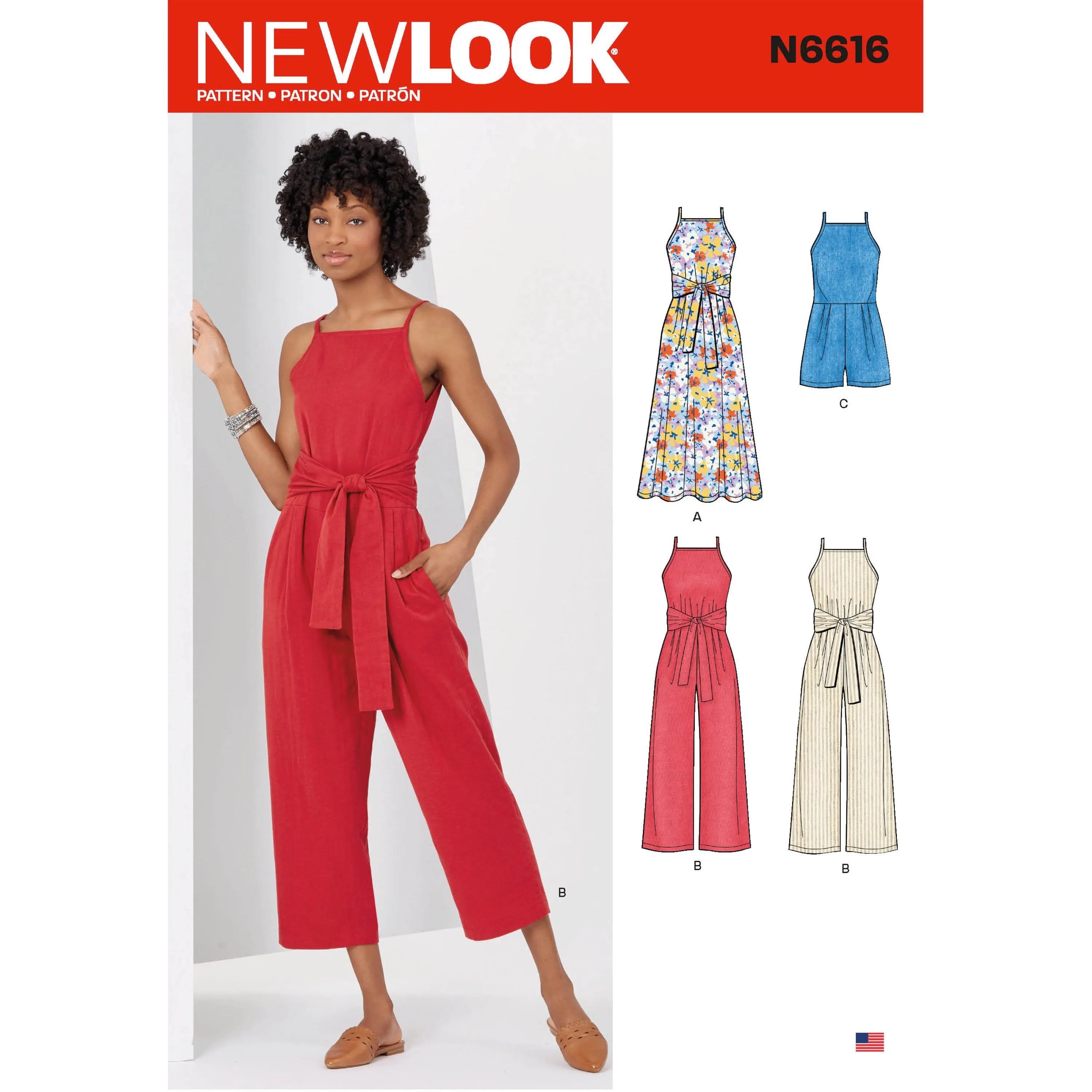 New Look Sewing Pattern 6616 Misses' Dress And Jumpsuit