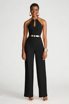 Oki Jumpsuit In Stretch Crepe