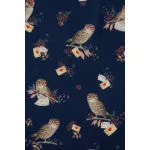 Owl & Letter Swing Dress in Dark Blue