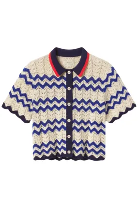 Paloma Cardigan | Blue Stripe