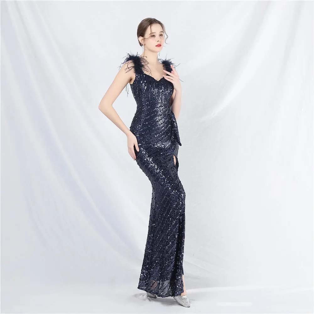 Pandora-31869-Side split dress