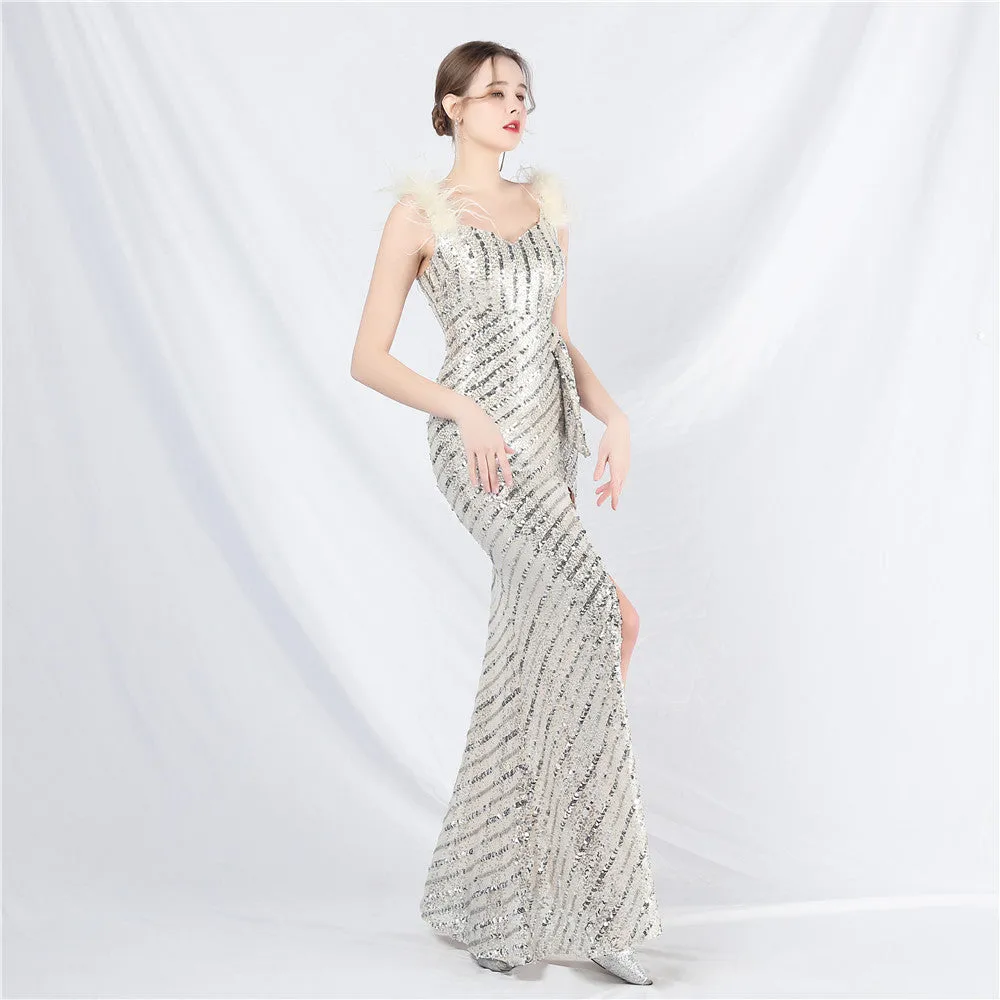Pandora-31869-Side split dress