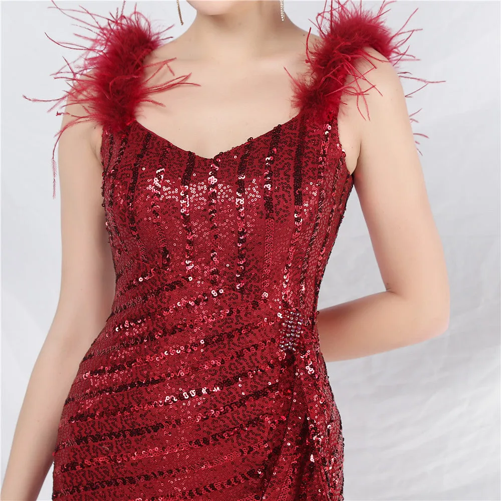 Pandora-31869-Side split dress