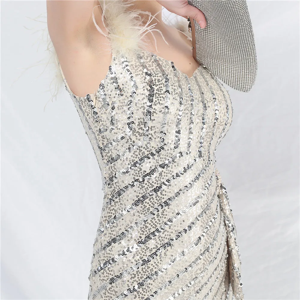 Pandora-31869-Side split dress