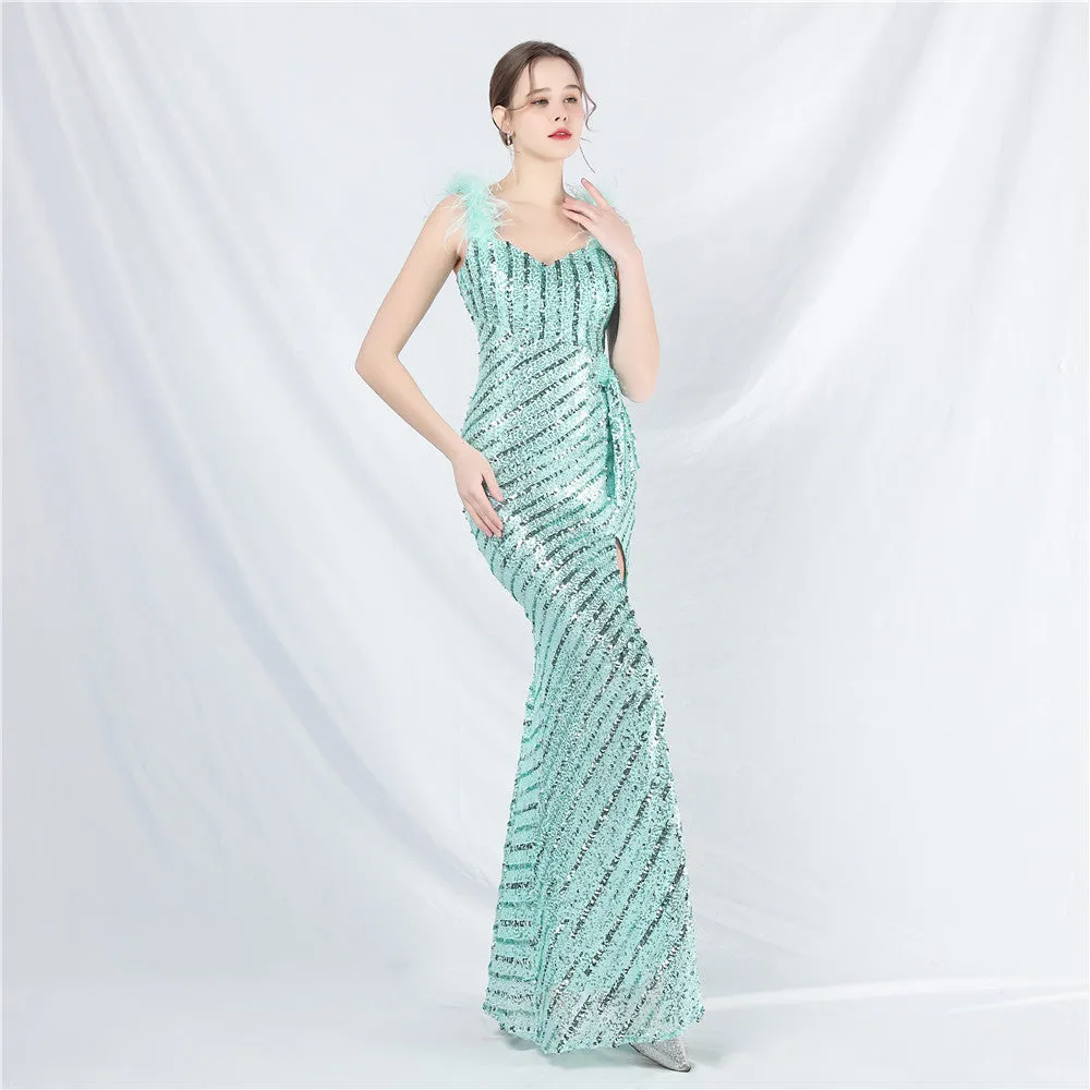 Pandora-31869-Side split dress