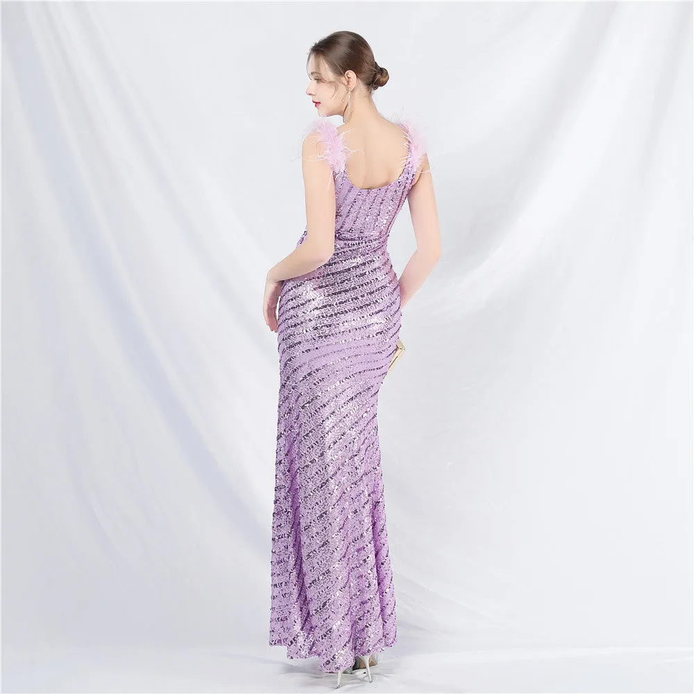 Pandora-31869-Side split dress