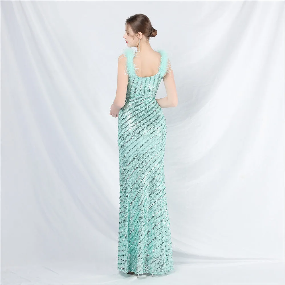 Pandora-31869-Side split dress
