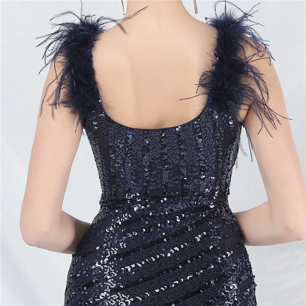 Pandora-31869-Side split dress