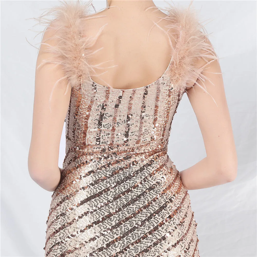 Pandora-31869-Side split dress