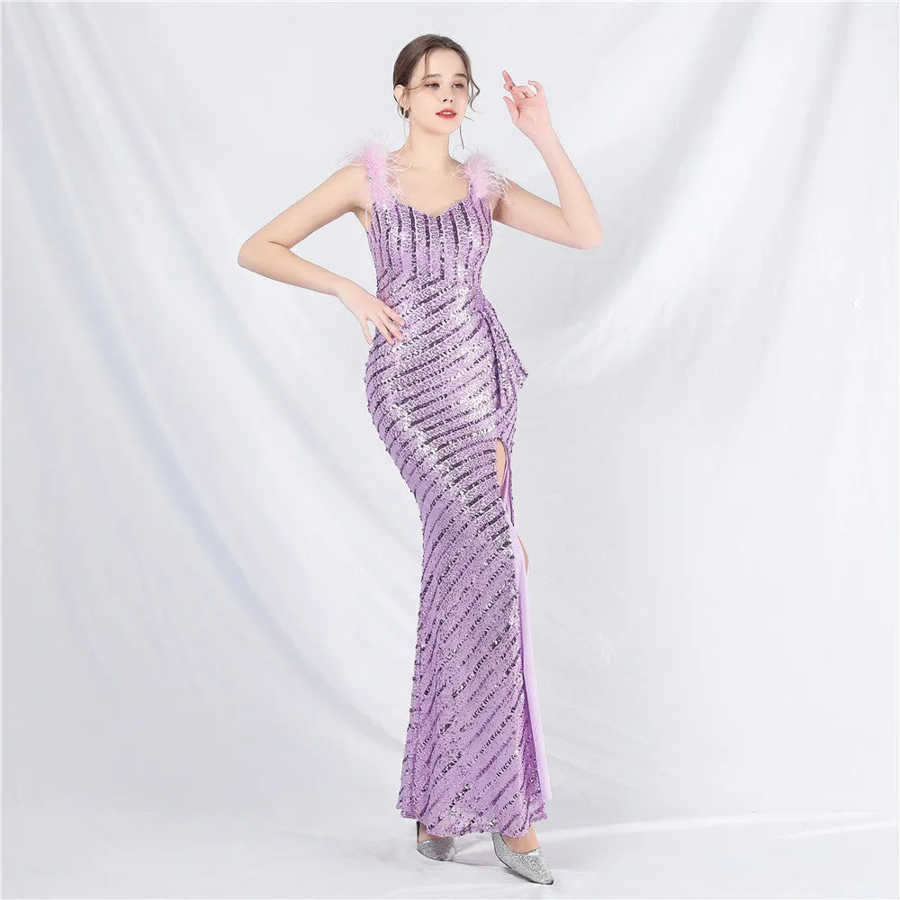 Pandora-31869-Side split dress