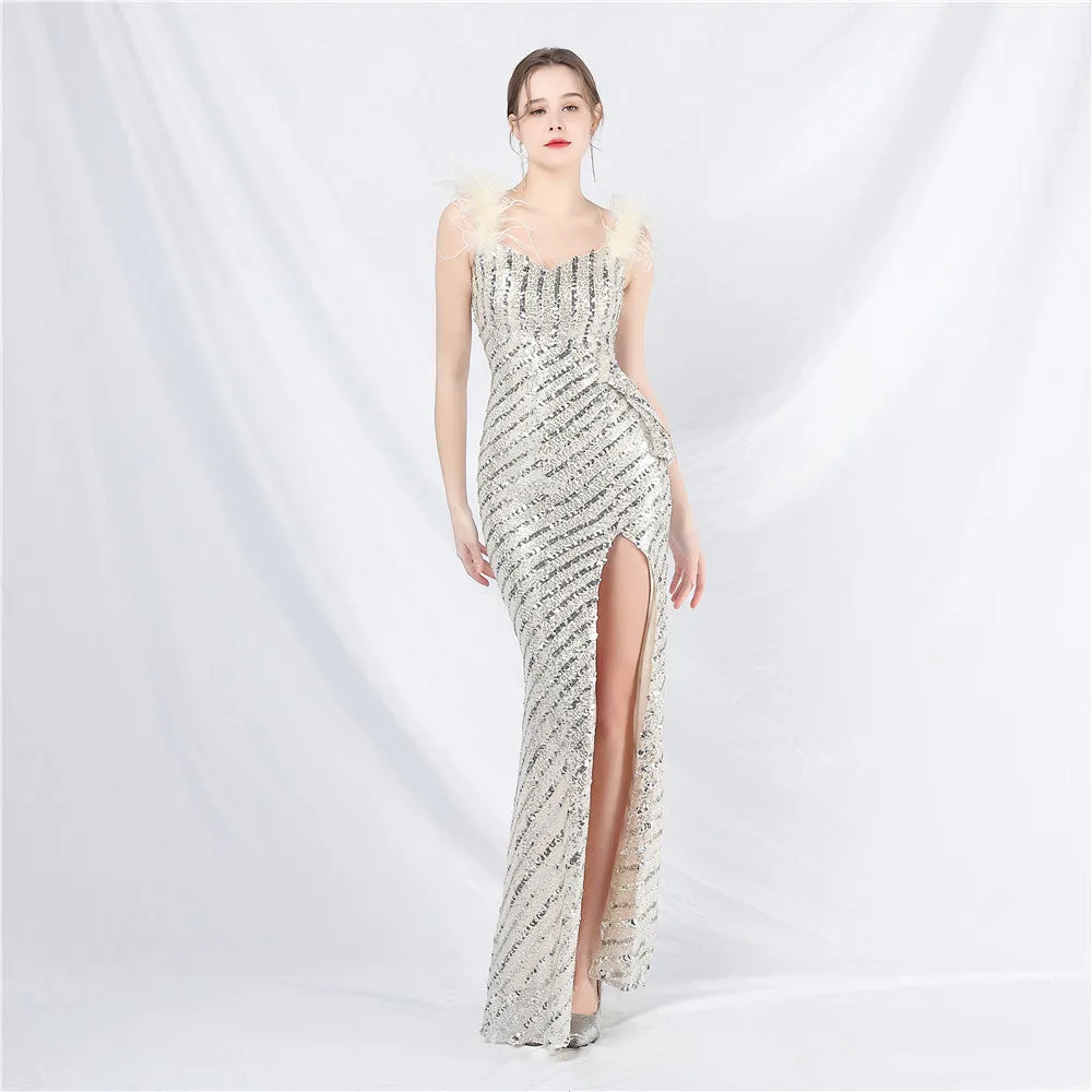 Pandora-31869-Side split dress
