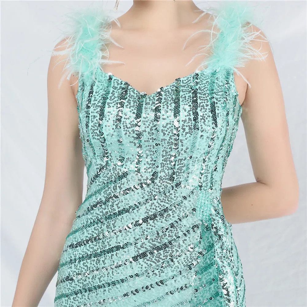 Pandora-31869-Side split dress