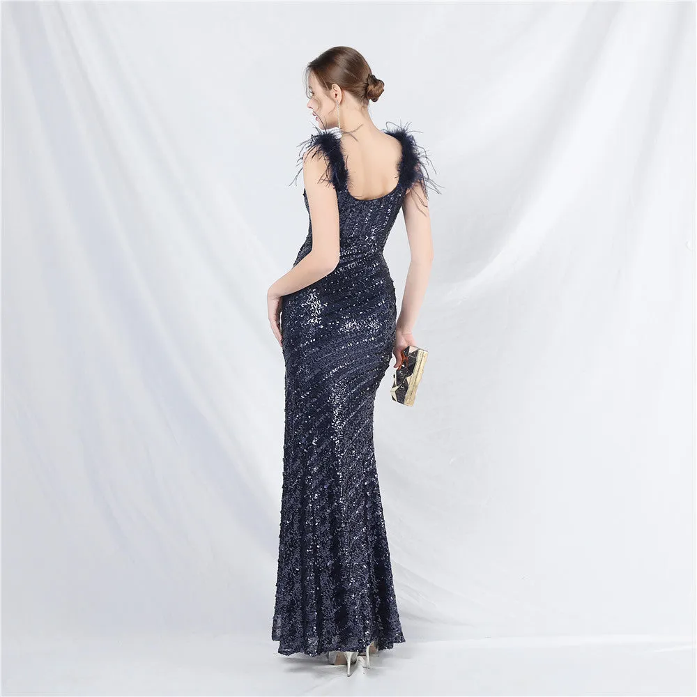 Pandora-31869-Side split dress