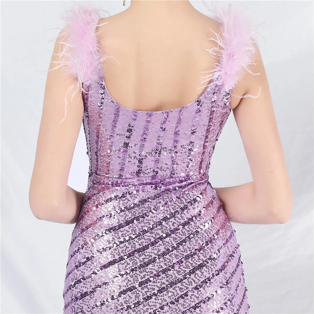 Pandora-31869-Side split dress