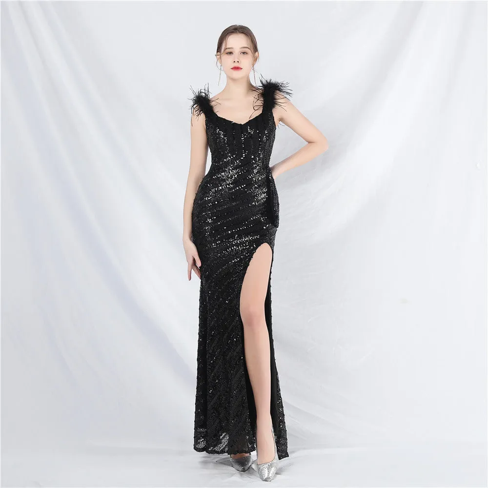 Pandora-31869-Side split dress