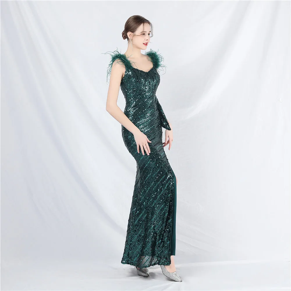 Pandora-31869-Side split dress