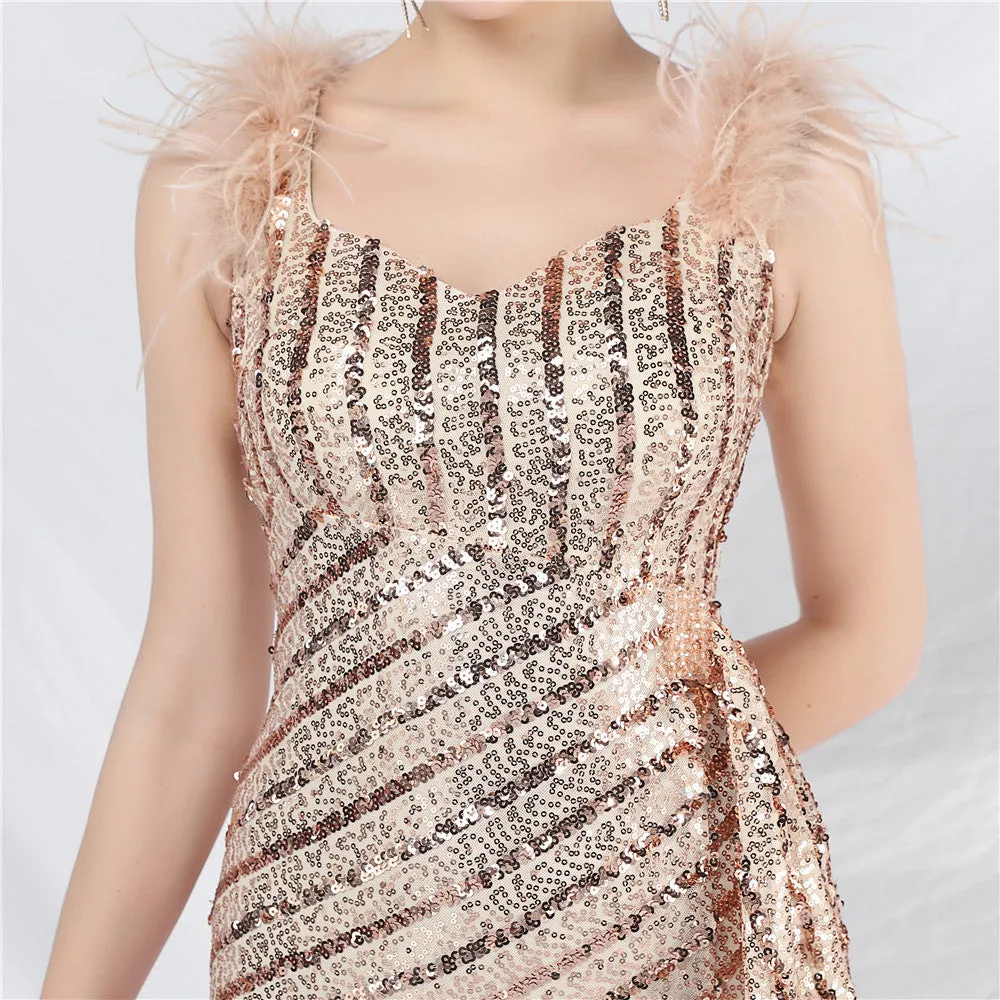 Pandora-31869-Side split dress