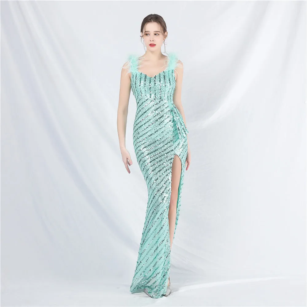 Pandora-31869-Side split dress