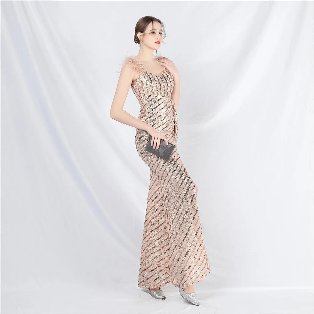 Pandora-31869-Side split dress