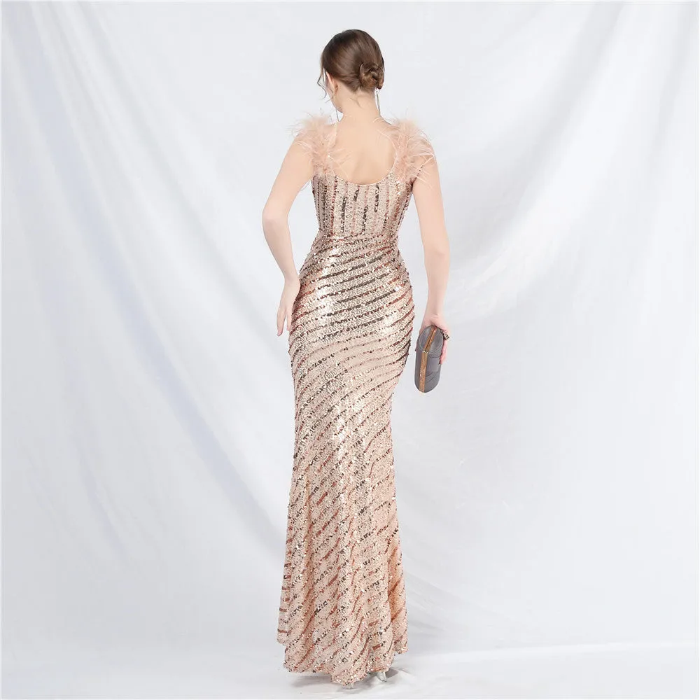 Pandora-31869-Side split dress