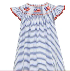 Petit Bebe 4th of July Smocked Dress