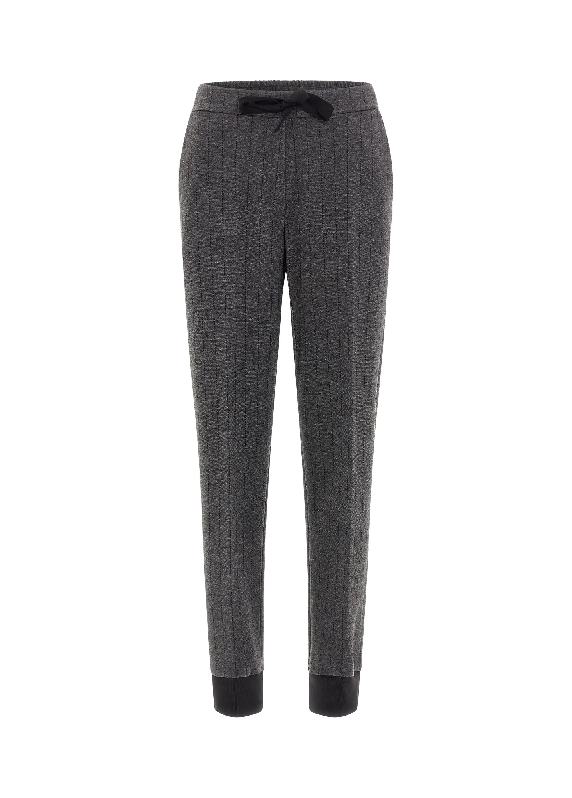 Pinstriped jogger - dark grey/black