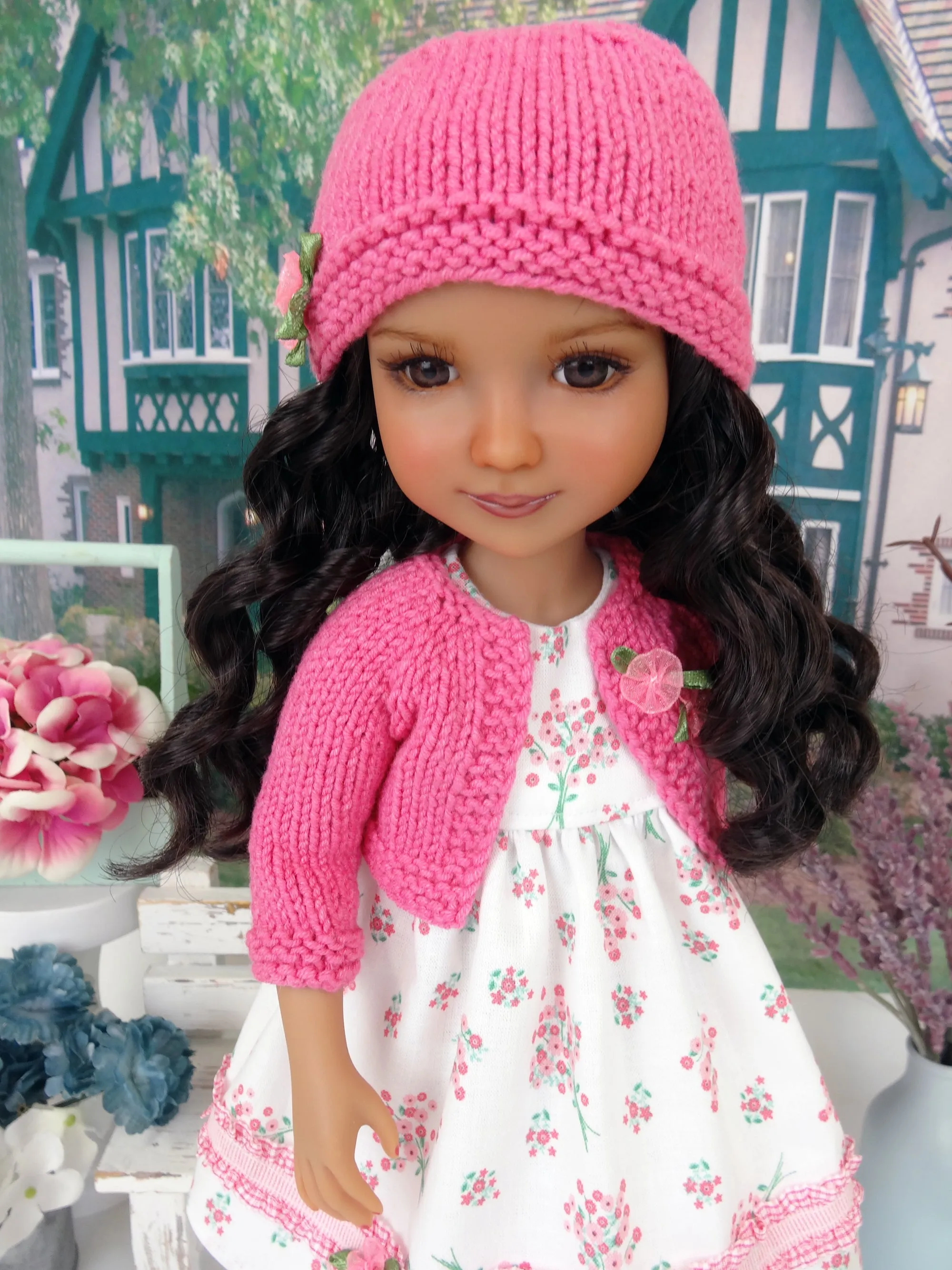 Pocket of Posies - dress and sweater with shoes for Ruby Red Fashion Friends doll