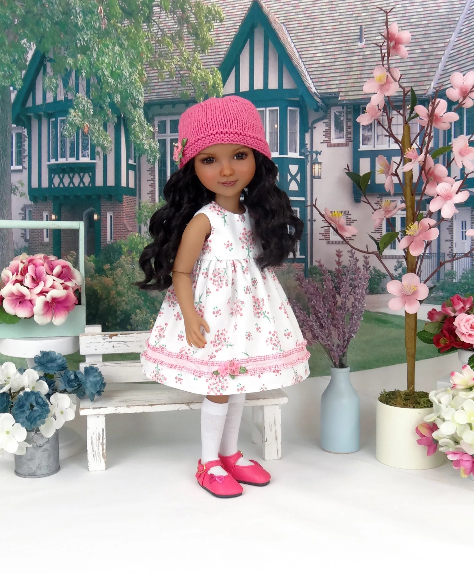 Pocket of Posies - dress and sweater with shoes for Ruby Red Fashion Friends doll