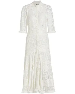 Porcelain Lace Maxime Midi Dress