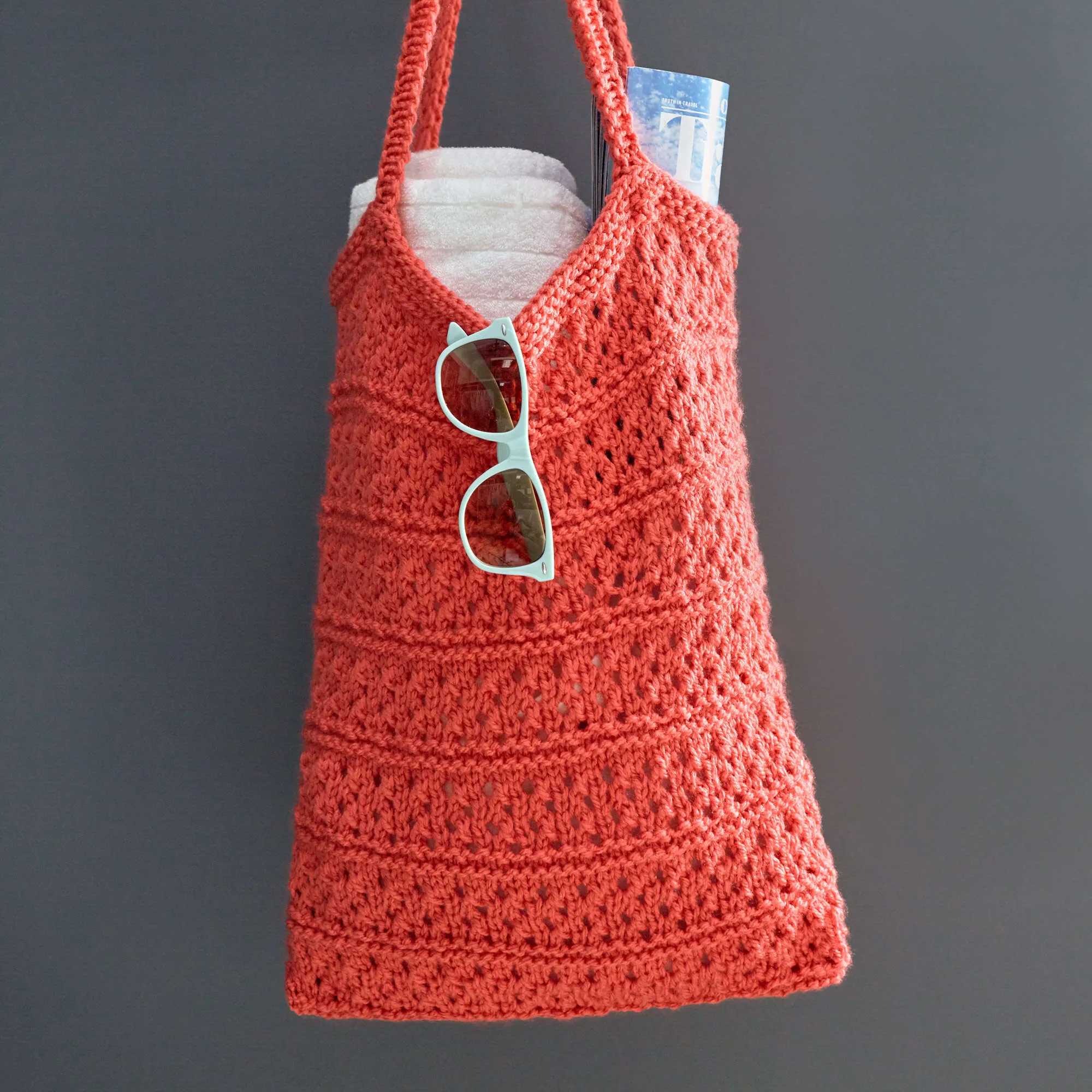 Red Heart Breezy Knit Market Bag