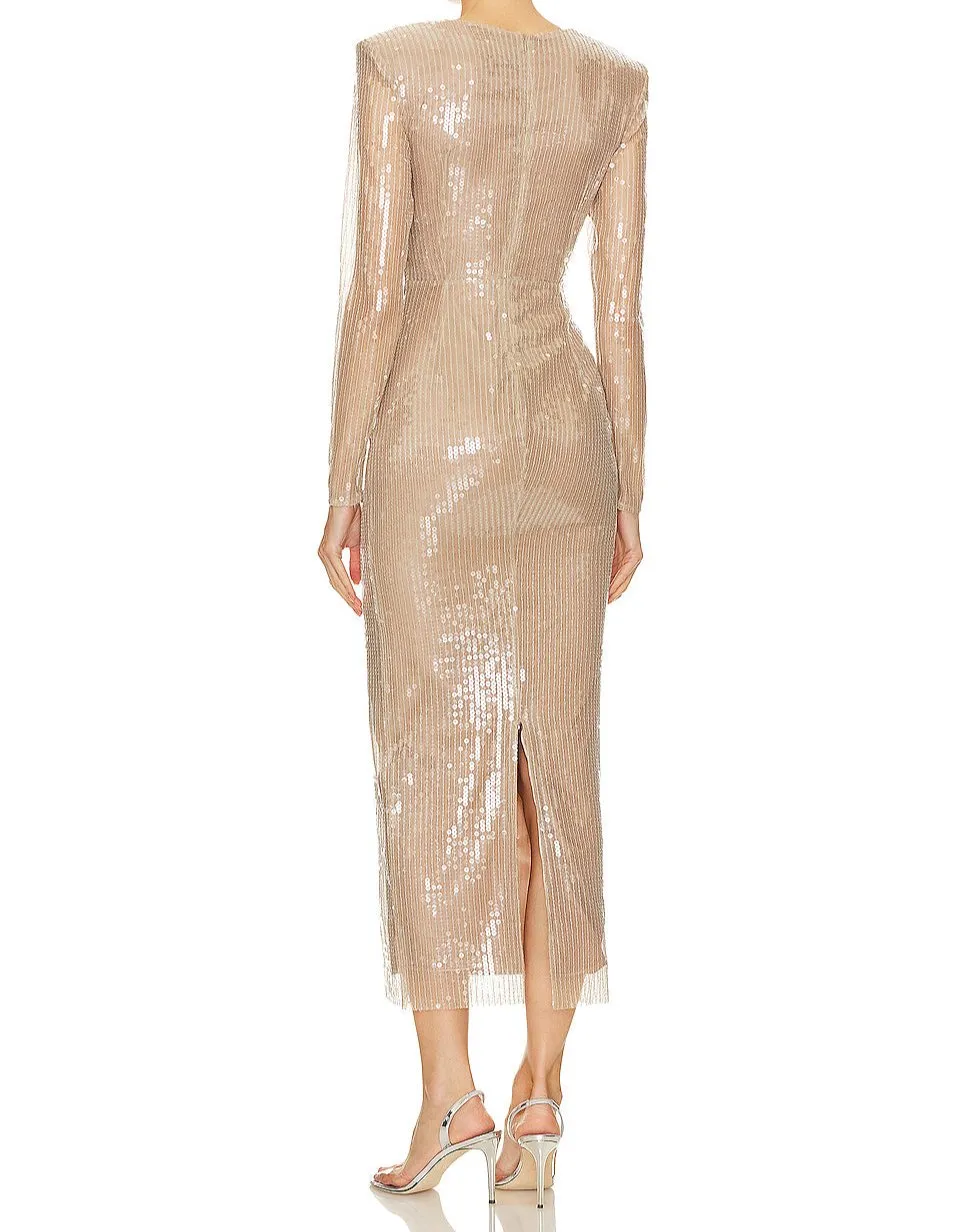 REGINA Gold Cut Out Bodycon Dress
