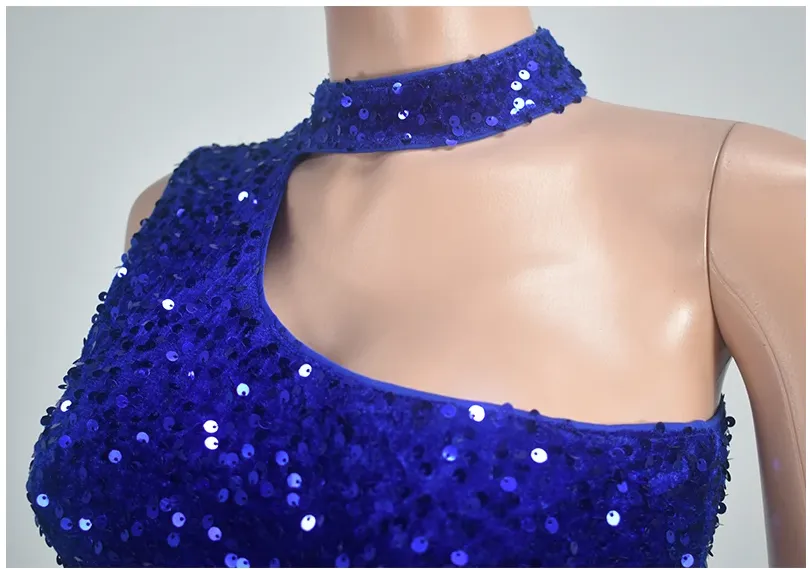 Royal Blue Sequin Bodycon Mini Dress – for Night Out & Cocktail Parties