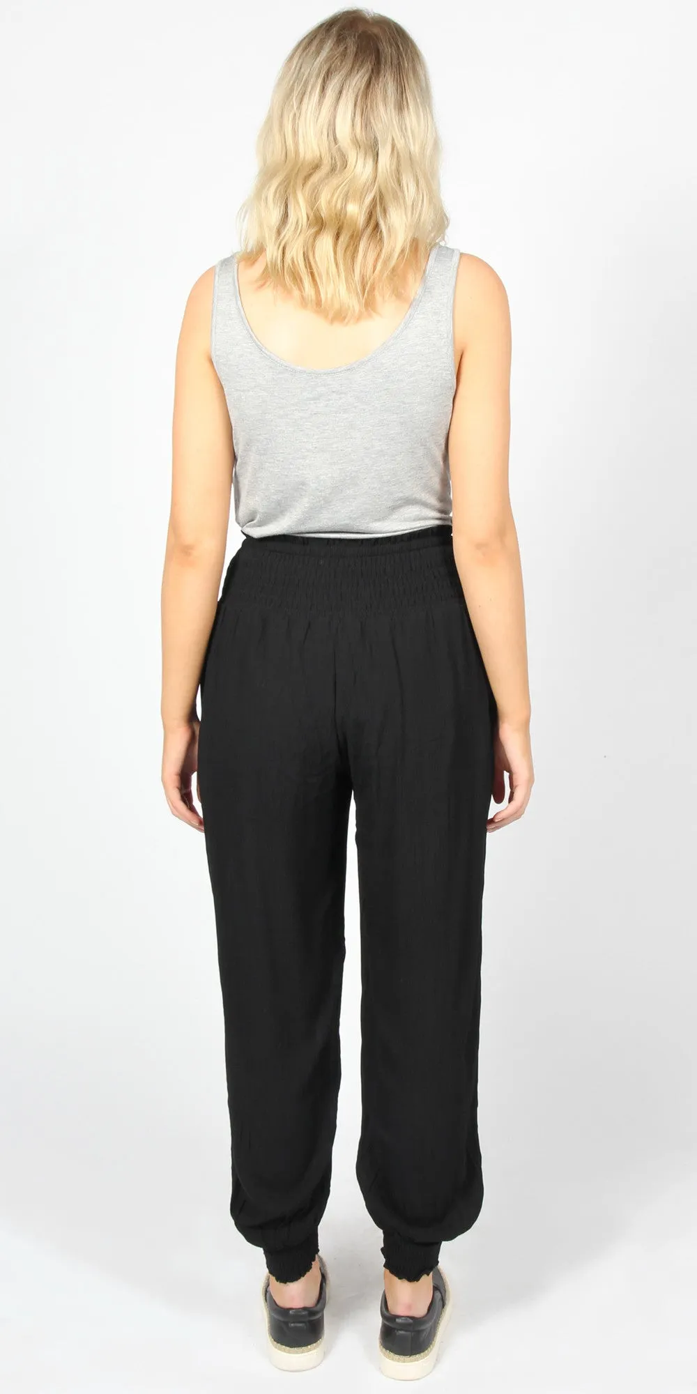SASS Geanie Crinkle Pants Black