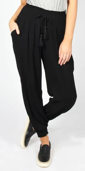 SASS Geanie Crinkle Pants Black