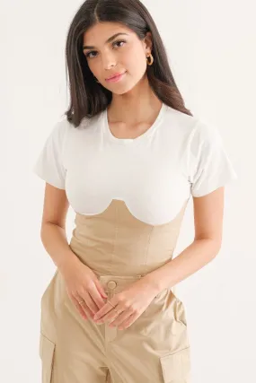 Short Sleeve Corset T-Shirt