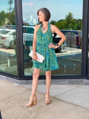 Sleeveless Printed Mini Dress