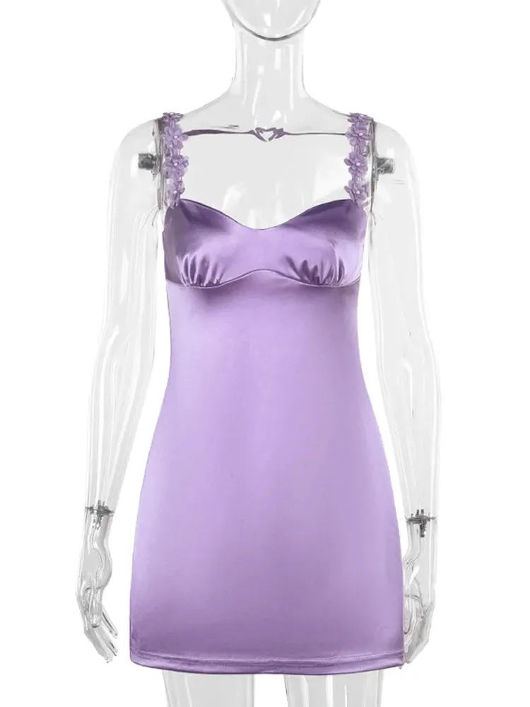 Spaghetti Strap Mini Dress Backless Bodycon Party Wear