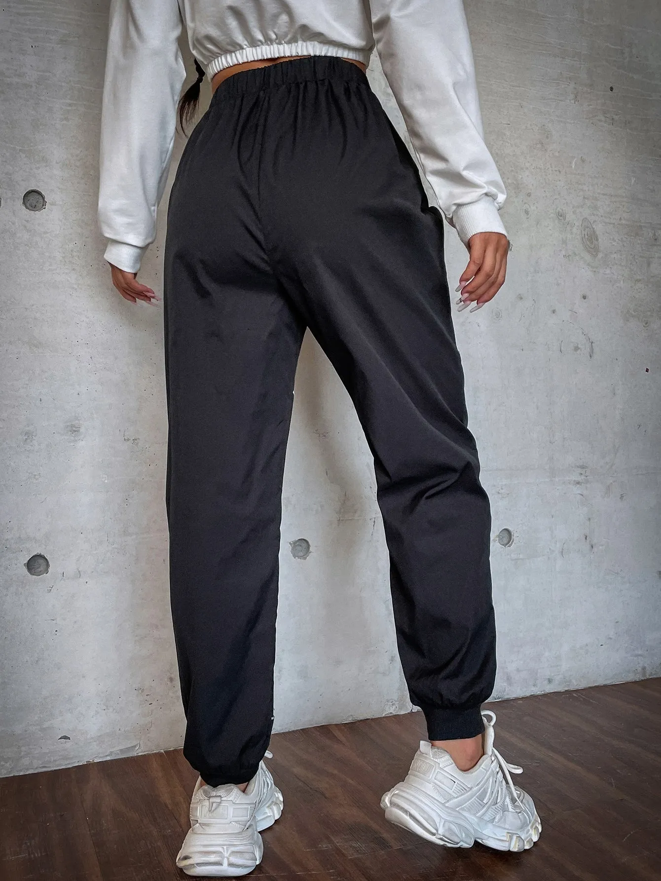 Sporty High Waist Long Women Pants