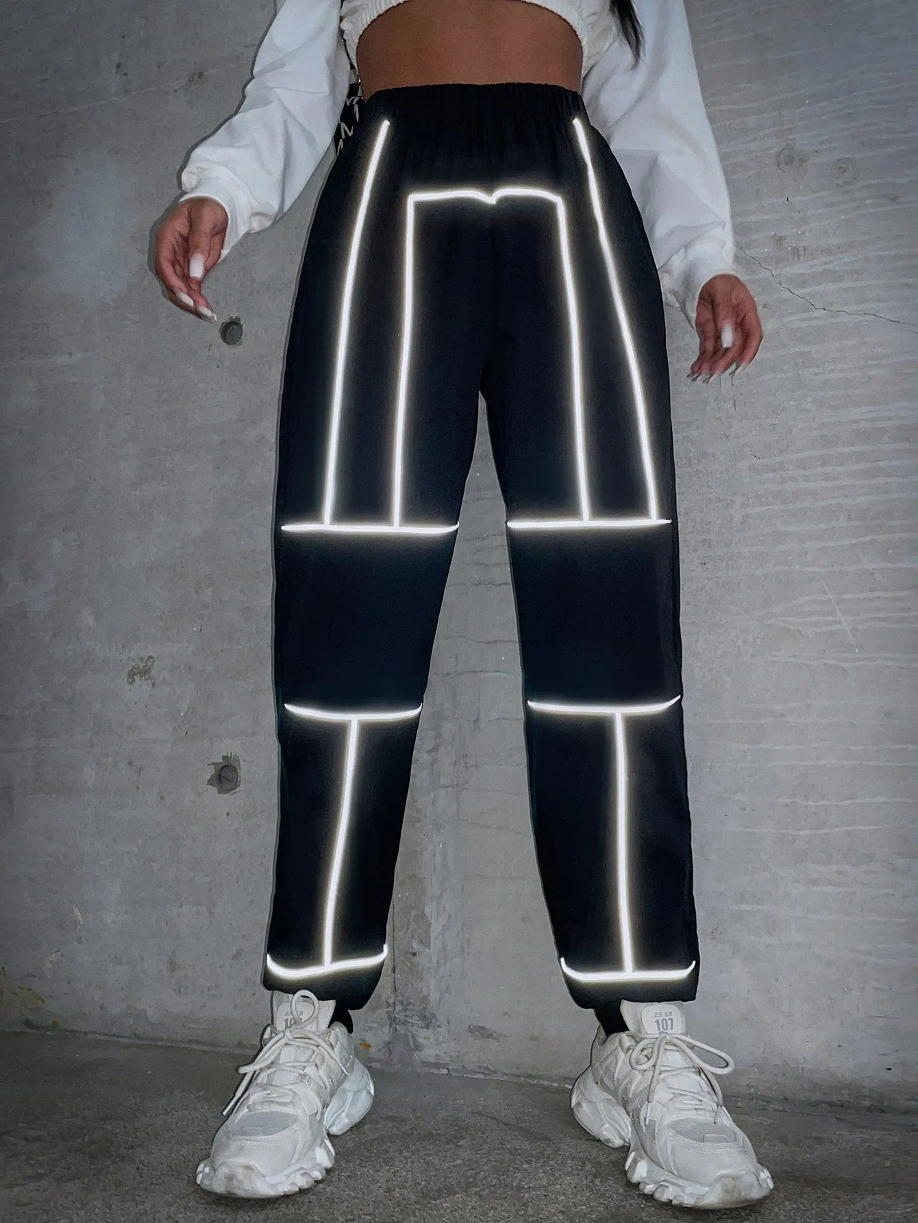 Sporty High Waist Long Women Pants
