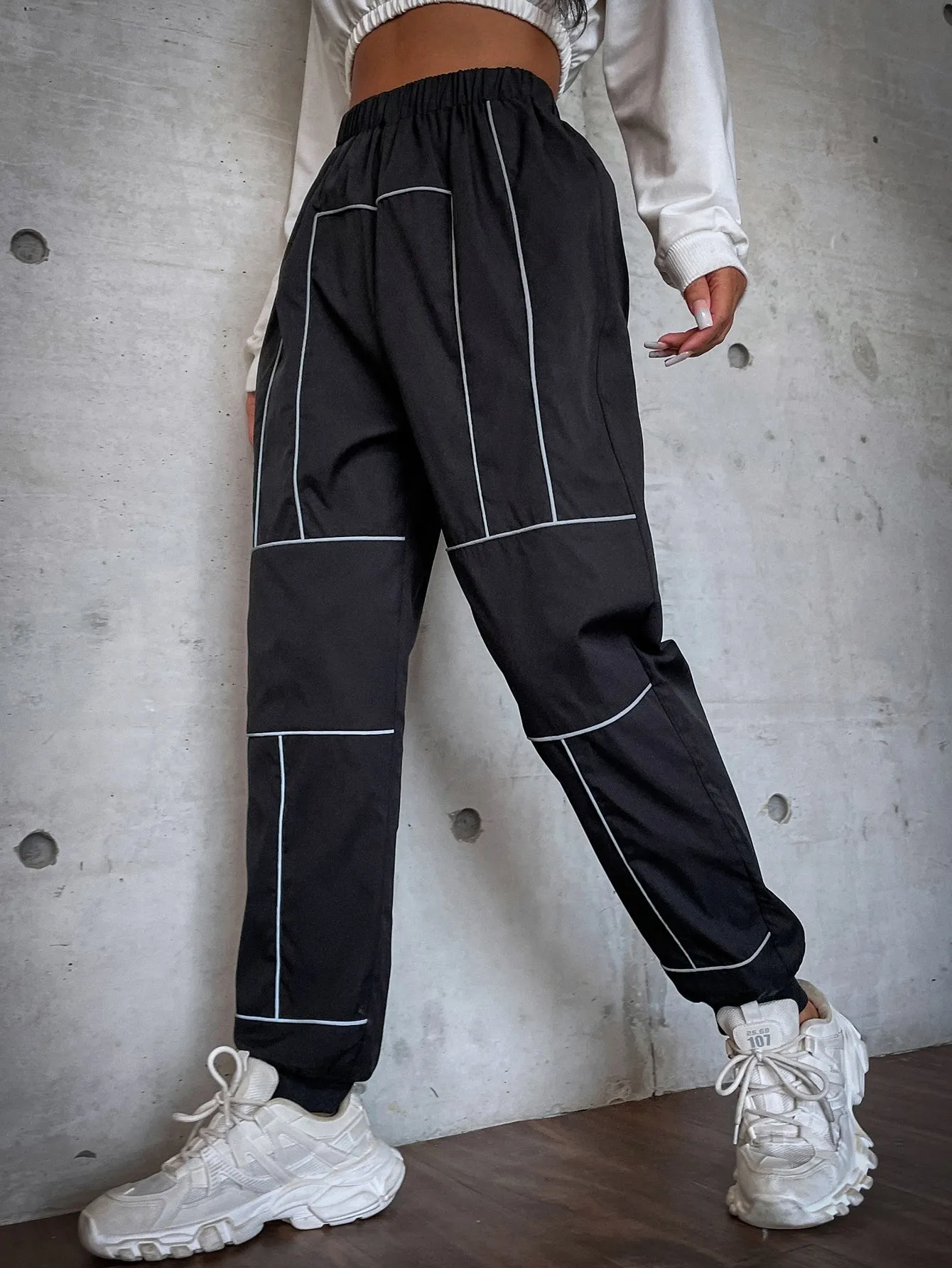 Sporty High Waist Long Women Pants