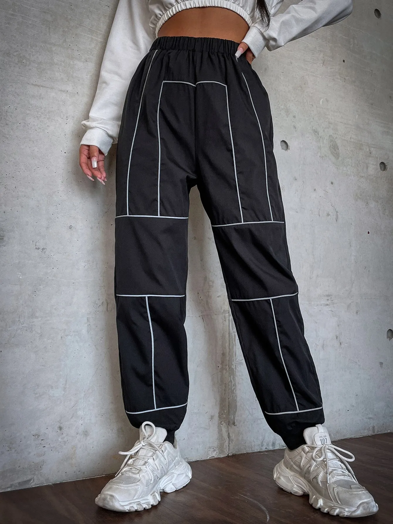 Sporty High Waist Long Women Pants