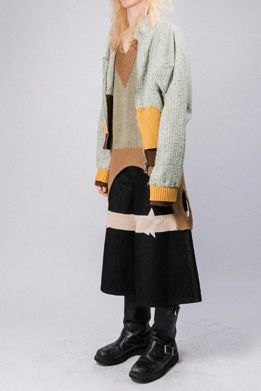 Star Logo Ribbed Culottes