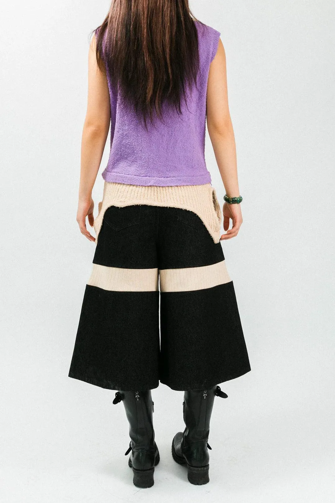Star Logo Ribbed Culottes