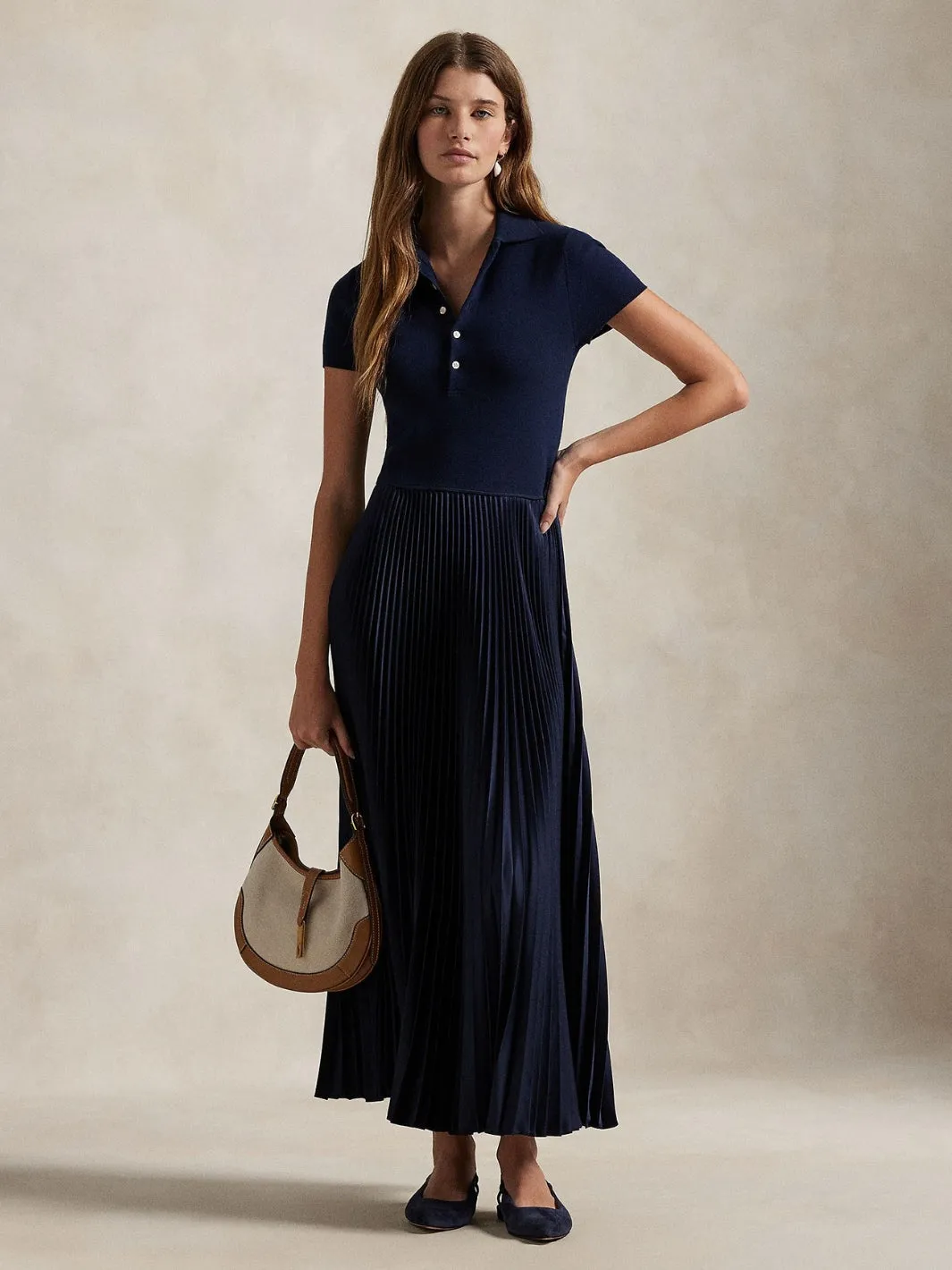 SWEATER-BODICE DRESS Marine