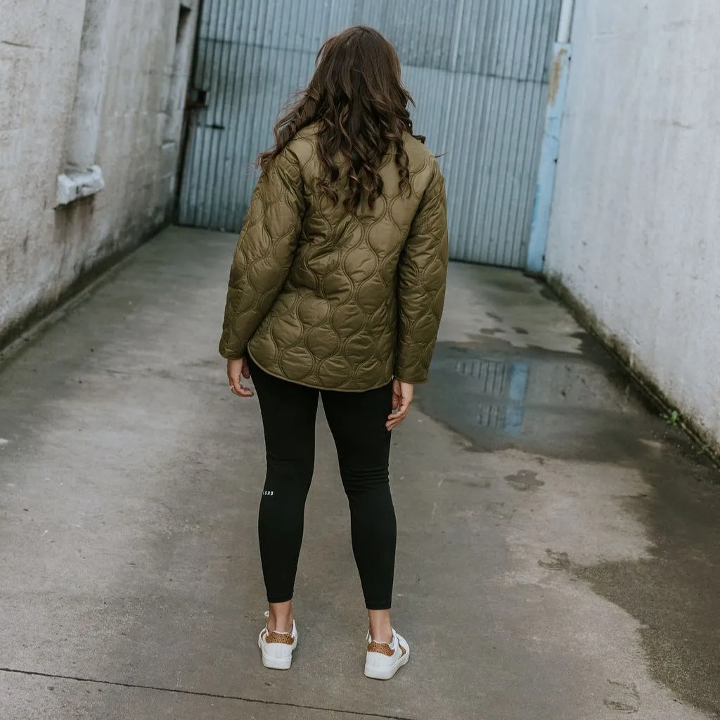 Talei Women's Quilted Bomber - Loden